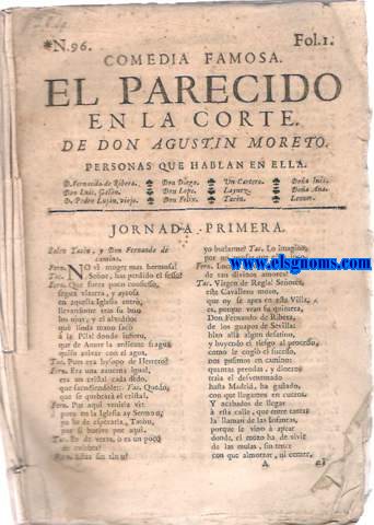 Comedia famosa: El parecido en la Corte.