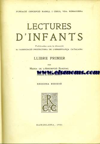 Lectures d'infants.Llibre segon per...