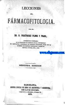 Lecciones de Botnica Farmacutica. Lecciones de Farmacofitologa.