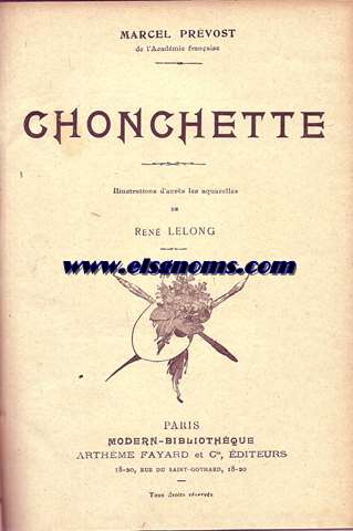 Chonchette.Ilustrado por Ren Lelong.Junto con: Le domino jaune. Ilustrado por Cousin,Marck y J.Abeill.Junto con: Le jardin secret.