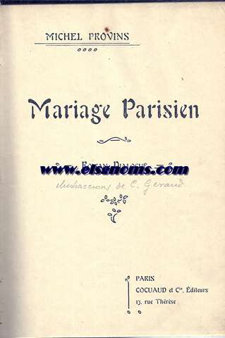 Mariage parisien. Roman dialogu. Ilustrado por C.Gerand.