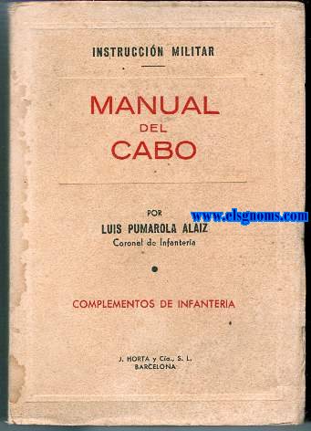 Manual del Cabo.Complementos de infantera.