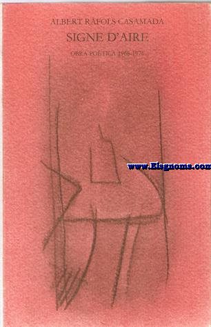 Signe d'aire.Obra potica 1968-1976.