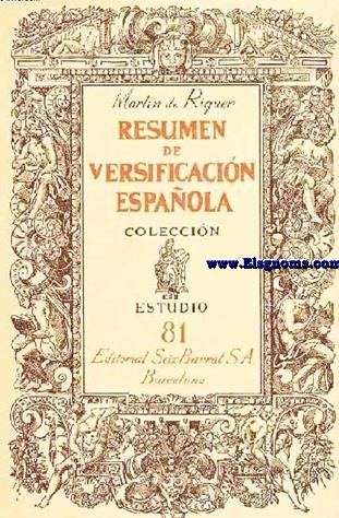 Resumen de versificacin espaola.