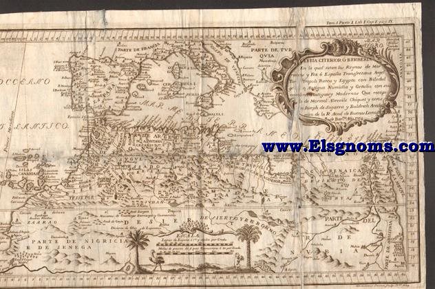 Lybia Citerior  Berberia.En la qual estan los Reynos de Marruecos y Fez  Espaa Transfretana,Argel,Turquia,Tripoli Barca y Egipto con Beledul,...Numidia y Getulia con sus nombres Antiguos y Modernos.Que recogi de marmol Abreville...
