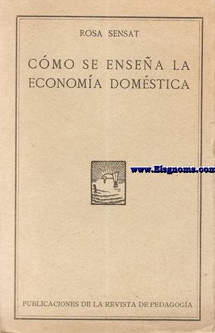 Cmo se ensea la Economa domstica.