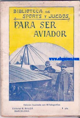 Para ser aviador (Prontuario de aeronautica).