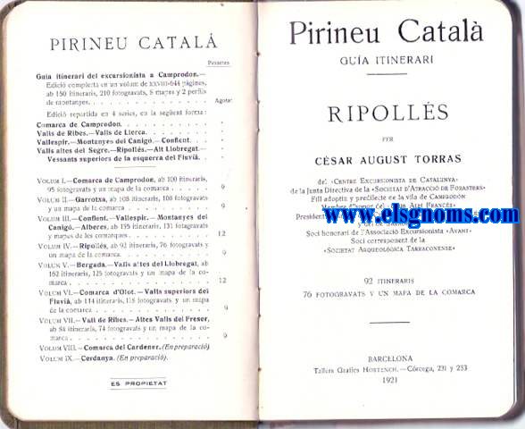 Pirineu Catal.Guia itinerari.Ripolls.