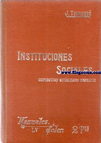 Instituciones de economa social. Cooperativas, mutualidades y sindicatos.