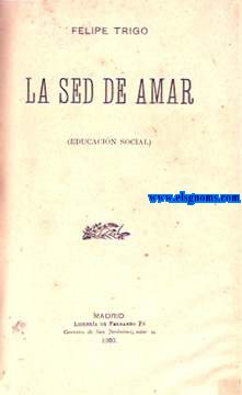 La sed de amar (Educacin social).