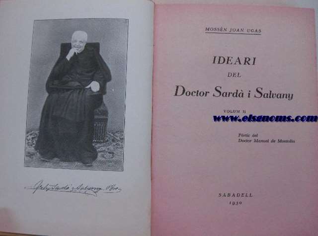 Ideari del Doctor Sard i Salvany.