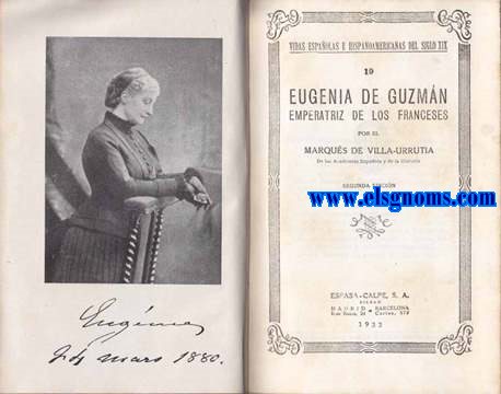 Eugenia de Guzmn, emperatriz de los franceses.