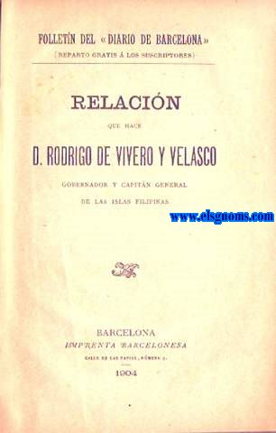 Relacin que hace D... Gobernador y Capitn general de las Islas Filipinas.Unido:FERNAN CABALLERO.- Un verano en Bornos - Lady Virginia - Pobre Dolores! - Lgrimas!.