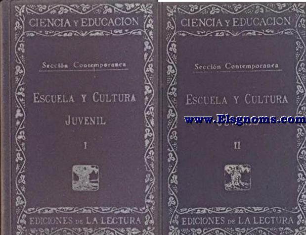 Escuela y cultura juvenil.