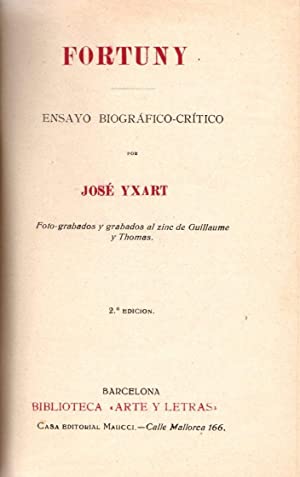 Fortuny. Ensayo biogrfico-crtico.