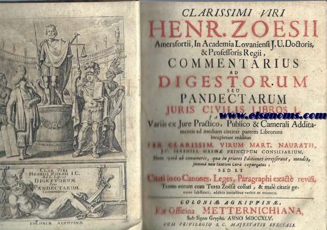 Commentarius ad digestorum seu pandectarum Juris Civilis libros L.Tam priedm variis ex jure practico,publico,publico & Camerali additamentis ad mediam circiter partem librorum locupletior redditus per clarissim.virum Mart.Naturath.