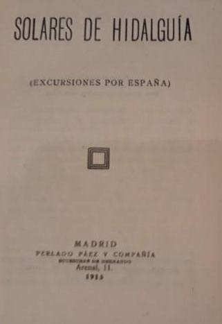 Solares de higalgua (Excursiones por Espaa).