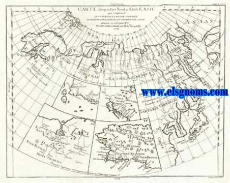 Carte des parties Nord et Est de L'Asie qui comprend Les Ctes de la Russie Asiatique. Le Kamschatka, Le Jesso, et Les Isles du Japon dresse en 1764 par M... Nouvelle dition rduite par...