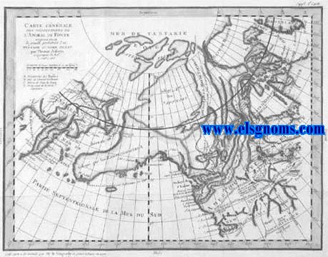 Carte gnrale des dcouvertes de l'Amiral de Fonte representant la grande probabilit d'un Passage au Nord Ouest par Thomas Jefferys Gographe du Roy.