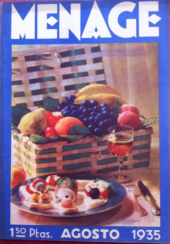 Menage Revista del arte en la casa, cocina y pastelera modernas.N 55.Ao V. Agosto 1935.