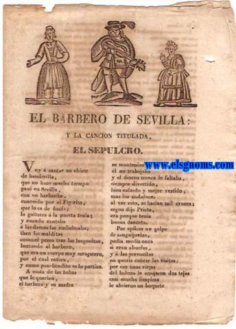 El Barbero de Sevilla:Y la cancin titulada El Sepulcro.