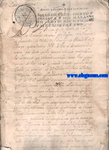 Phelipepor la Gracia de Dios Rey de Castilla, de Leon, de Aragn, de Navarra, de Granada, de Toledo,...  Vos el escrivano escrivanos por nte quin passan   en mo poder astan los autos de que se har menzion a cada uno y qualquiera de vos. Salud y gracia saved que Andres Varela n nombre de Dn. Fernando Arias Pacheco y Carabeo, Vezino y Procurador Sndico g(ene)ral de la Ciu(da)d de Ciu(da)d Rrodrigo se pressent en la n(uest)ra corte y Chanzilleria y ante el n(ues)tro Presidente y oidores de lla con una de estos son en grado de apelacion de los autos y Sentencia de  el amane dada por la Justicia de esta Ciu(da)d  y su asesor contra su parte y en favor de la Abadesa religiosas y convento de Santa Clara extramuros de esta Ciu(da)d por la qual deviendo haver estimado las conzepziones por su parte puestas...   