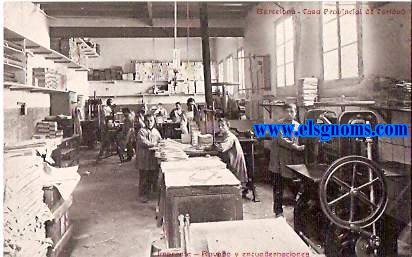 Barcelona.Casa Provincial de Caridad.Imprenta.Rayado y encuadernaciones.