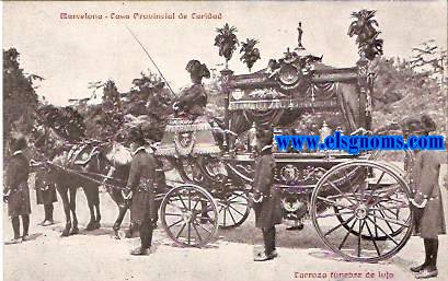 Barcelona.Casa Provincial de Caridad.Carroza fnebre de lujo.