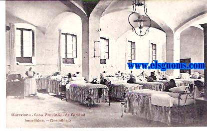 Barcelona.Casa Provincial de Caridad.Impedidas. Dormitorio.