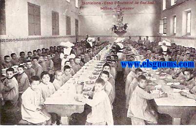 Barcelona.Casa Provincial de Caridad.Nios.-Comedor.