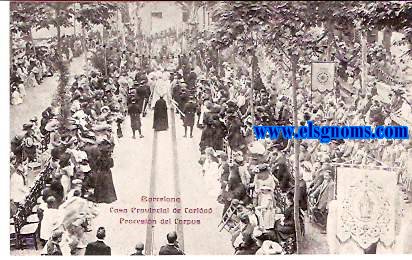 Barcelona.Casa Provincial de Caridad.Procesin del Corpus.