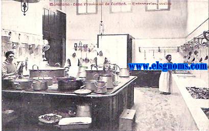 Barcelona.Casa Provincial de Caridad.Enfermeras,cocina.