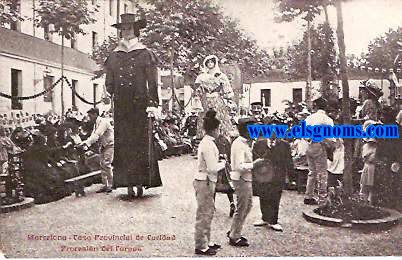 Barcelona.Casa Provincial de Caridad.Procesin del Corpus (Gigantes).
