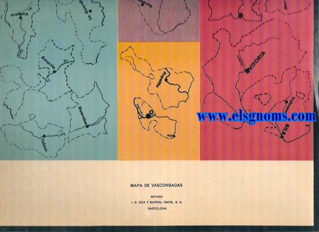 Ejercicios de Geografa.(Patentado).Mapa de Vasconia.Estos ejercicios son de un valor pedaggico y de una amenidad tales que han merecido calurosos y esponneos elogios de cuantos profesores los han ensayado.Resuelven el difcil problema de ensear deleitando,consiguiendo adems el fin educativo de un trabajo manual.Dando agilidad a las manos,facilitan el ejercicio de la memoria y despiertan en el alumno el inters artstico por medio de la armona de los colores.Instrucciones.-El mapa va diseado sobre cartulina.En una hoja de papel de diversos colores,constan los nombres de las diferentes regiones geogrficas.Recrtense los trozos cuidadosamente y pguense en el lugar correspondiente sobre la cartulina,para lo cual bastar humedecer el reverso del papel,que se manda ya engomado.El efecto que produce el trabajo ya terminado es el de un hermoso esmalte.