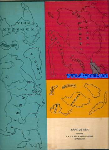 Ejercicios de Geografa. Estudiar jugando (Patentado) Mapa de Asia. Nuestro juego instruye al nio en las divisiones de la Tierra, a la par que desarrolla la destreza de las manos, la memoria e inicia en la armona de los colores. Las educaciones de la vista y de las manos tienen una importancia suma. El trabajo de recortar y pegar con una finalidad e inters manifiestos, cumple muy bien aquel cometido. Quin consiga concentrar la atencin del nio, habr obtenido un triunfo educativo. Es fcil comprender que las nociones de cualquier materia que el nio adquiere en el trabajo atento son ms claras y duraderas que las que puedan prodigar la simple explicacin o la lectura. La belleza del trabajo acabado proporciona al nio algo de la satisfaccin que experimenta el artista. Instrucciones.-El mapa va diseado sobre cartulina.En una hoja de papel de diversos colores,constan los nombres de las diferentes regiones geogrficas. Recrtense los trozos cuidadosamente y pguense en el lugar correspondiente sobre la cartulina,para lo cual bastar humedecer el reverso del papel,que se manda ya engomado.El efecto que produce el trabajo ya terminado es el de un hermoso esmalte.