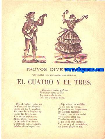 Trovos Divertidos para cantar los aficionados con guitarra El Cuatro y El Tres.