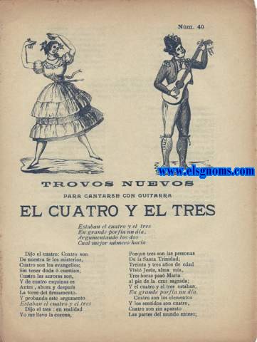 Trovos Nuevos Divertidos para cantarse con guitarra El Cuatro y El Tres.