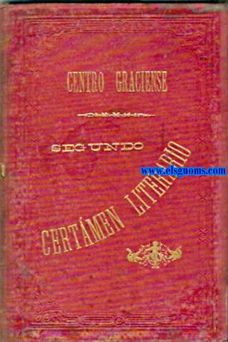 Centro Graciense. Segundo Certamen Literario celebrado el da 18 de Agosto de 1894.