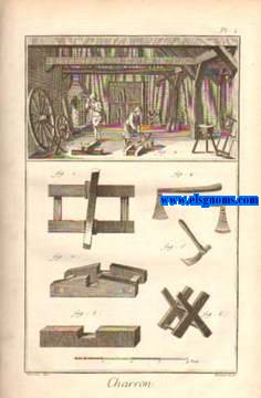Recueil de planches, sur  les sciences, les arts libraux, et les arts mchaniques, avec leur explication. Charron, contenant huit planches, six simples et une double.