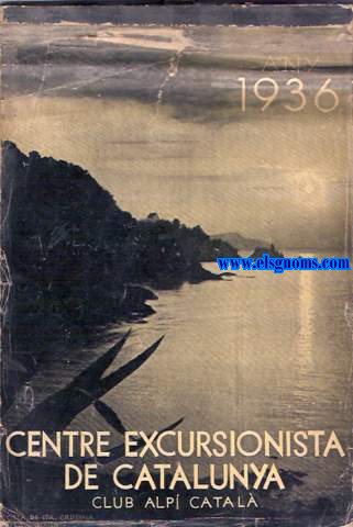 Centre Excuesionista de Catalunya. Calendari per l'Any 1936. Tercer Any.