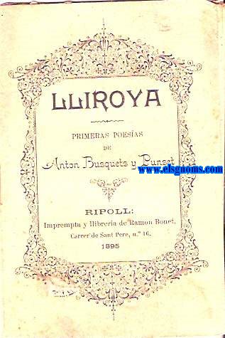 Lliroya. Primeras poesas.