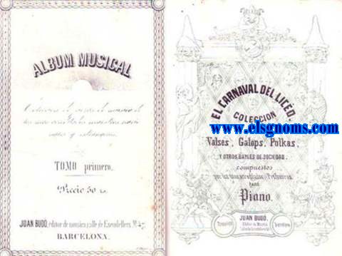 Album Musical. Coleccin de piezas de msica de los mas acreditados maestros nacionales y estrangeros (3 tomos). Contina: El Carnaval del Lico. Coleccin de Valses, Galops, Polkas, y otros bayles de sociedad. Compuestos por los mas acreditados Profesores mpara piano.  