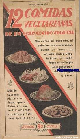 12 comidas vegetarianas de un solo cocido vegetal.