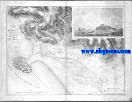 Mmoires du Marchal Suchet, Duc d'Albufera, sur ses Campagnes en Espagne depuis 1808 jusqu'en 1814. Plan de Peniscola pris le 4 Fevrier 1812 par l'Armee Francaise d'Arragon aux ordres de S.E. le Marchal Suchet Duc d'Albufra. Grav par Richard Wahl.