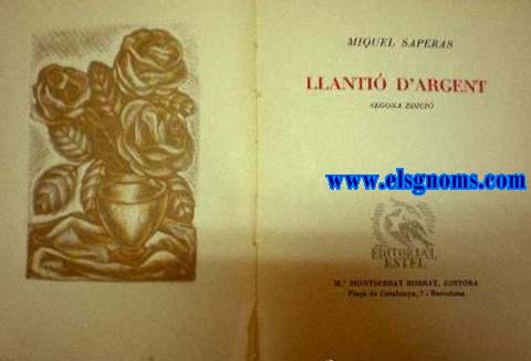 Llanti d'argent. Poemes.