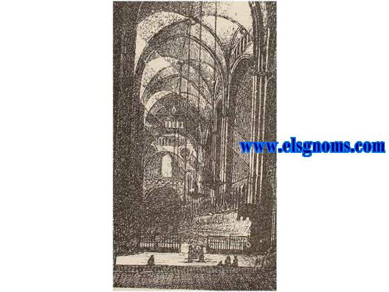 Recuerdo de Barcelona. Edificios religiosos (Claustro bizantino de San Pablo, Claustro gtico de Santa Ana, Fachada de la Catedral (en construccin), Coro de la Catedral, Claustro de la Catedral, Fachada de Santa Mara del Mar, Interior de Santa Mara del Mar, Nuestra Seora del Pino, Claustro de la Convalescencia, Fachada de Nuestra Seora de Beln, Interior de la Iglesia de Beln, Fachada de la Iglesia de la Merced, Interior de la Iglesia de San Agustn, Iglesia de San Miguel del Puerto, Iglesia de las Salesas, Iglesia del Sdo. Corazn (de PP. Jesuitas).