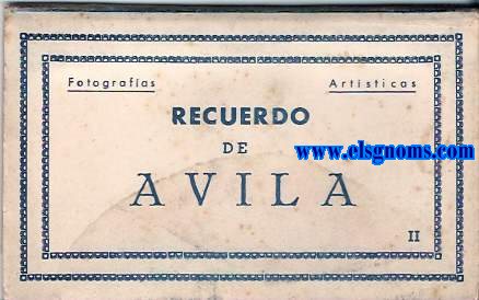 Recuerdo de Avila. Fotografas artsticas. Album en forma de acorden. N II. 10 fotos.
