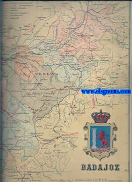 Mapa de la Provincia de Badajoz.