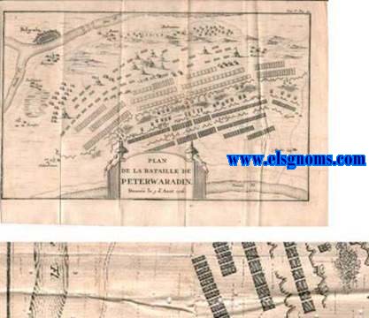 Plan de la Bataille de Peterwaradin donne le 5 d'Aout de 1716,