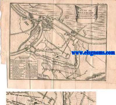 Plan de Belgrade Assieg par l'Arme Imperiale sous le comandement de S.A.S le Prince Eugene de Savoye.